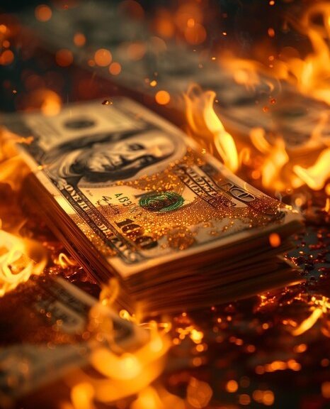 Burning money